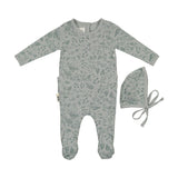 Soft Vines Footie and Beanie Set