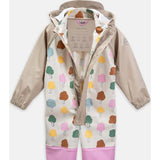 Tree Print Rain Coverall Jumpsuit