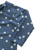 Kids Navy Daisy Rash Guard