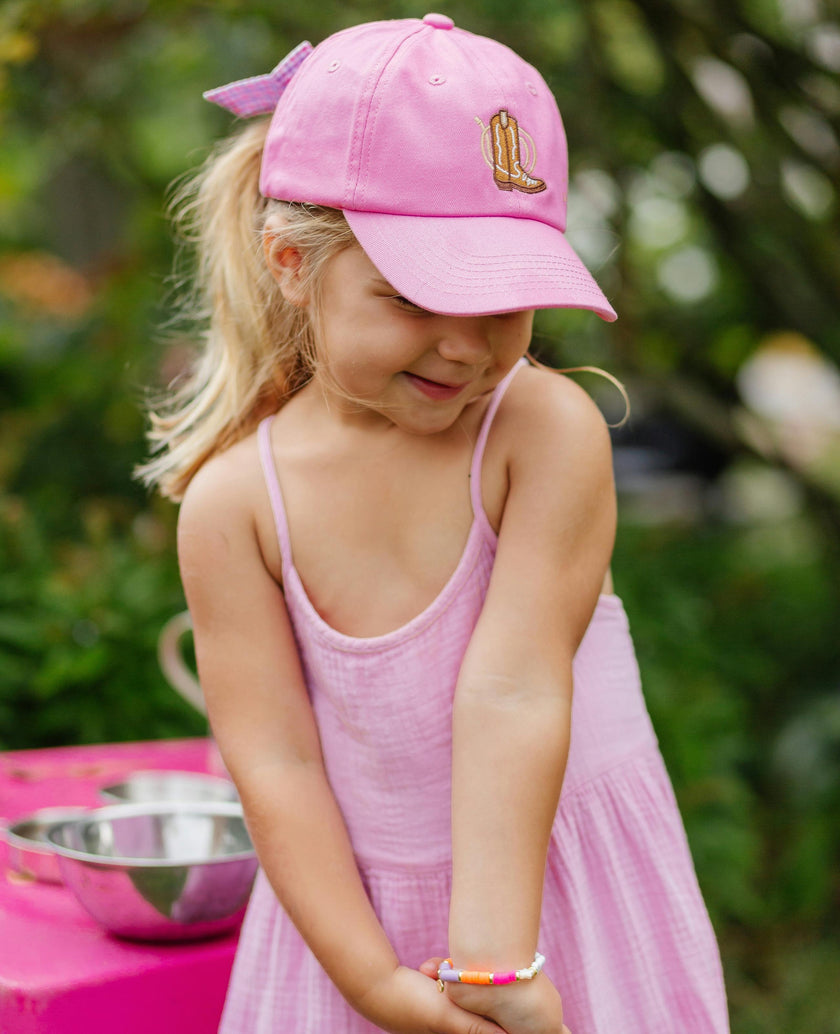Cowboy Boot Bow Baseball Hat