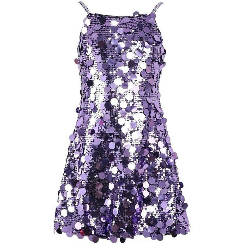 Purple Stardust Paillette Dress