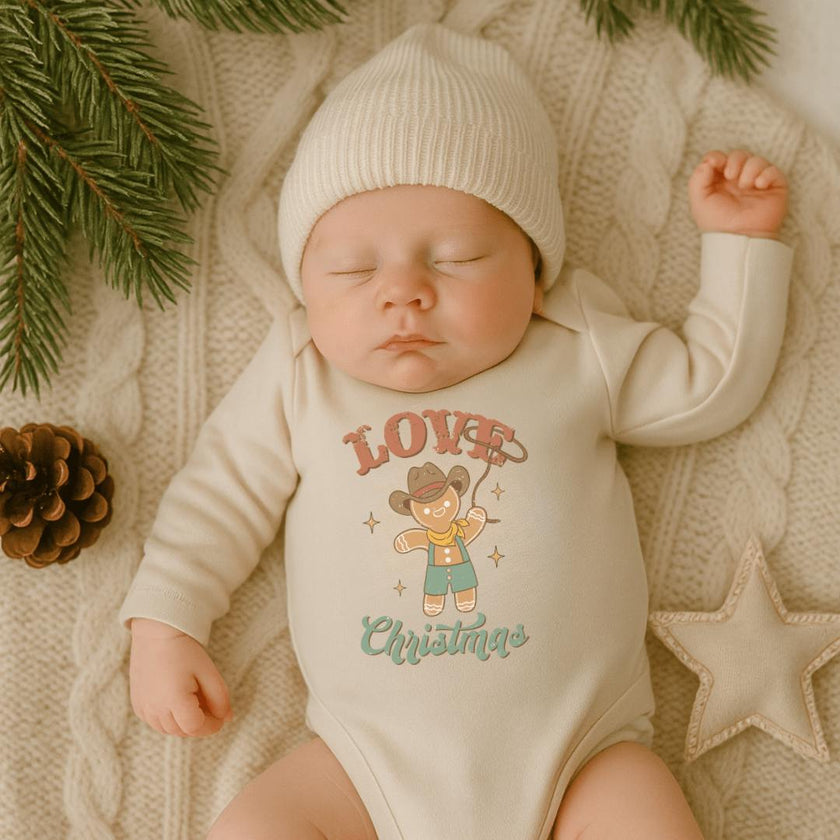 long sleeve graphic bodysuit | christmas lasso