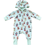 Baby Boy Terry Zip Romper