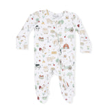 Cute Farm Animals Uni - 2 Way Zipper Footie