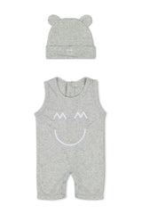 Sleeveless Romper and Hat Set