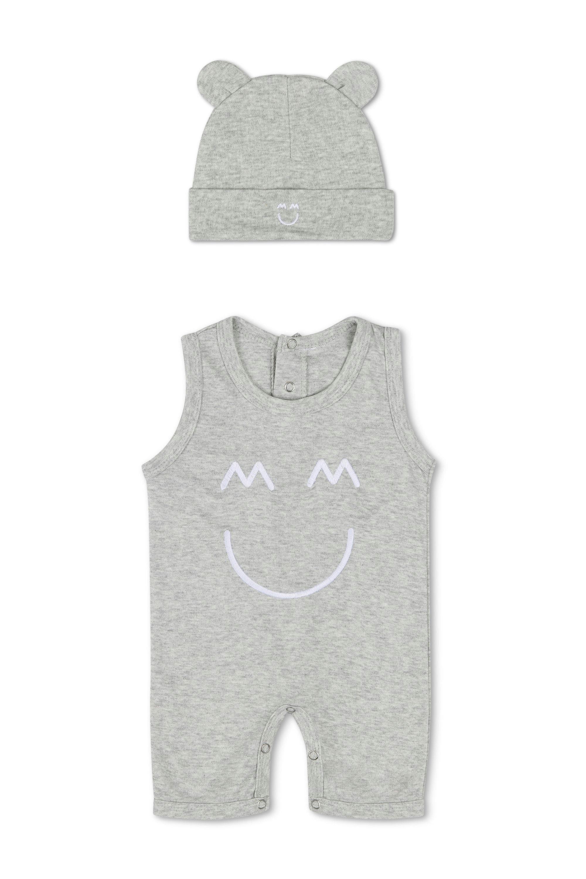 Sleeveless Romper and Hat Set
