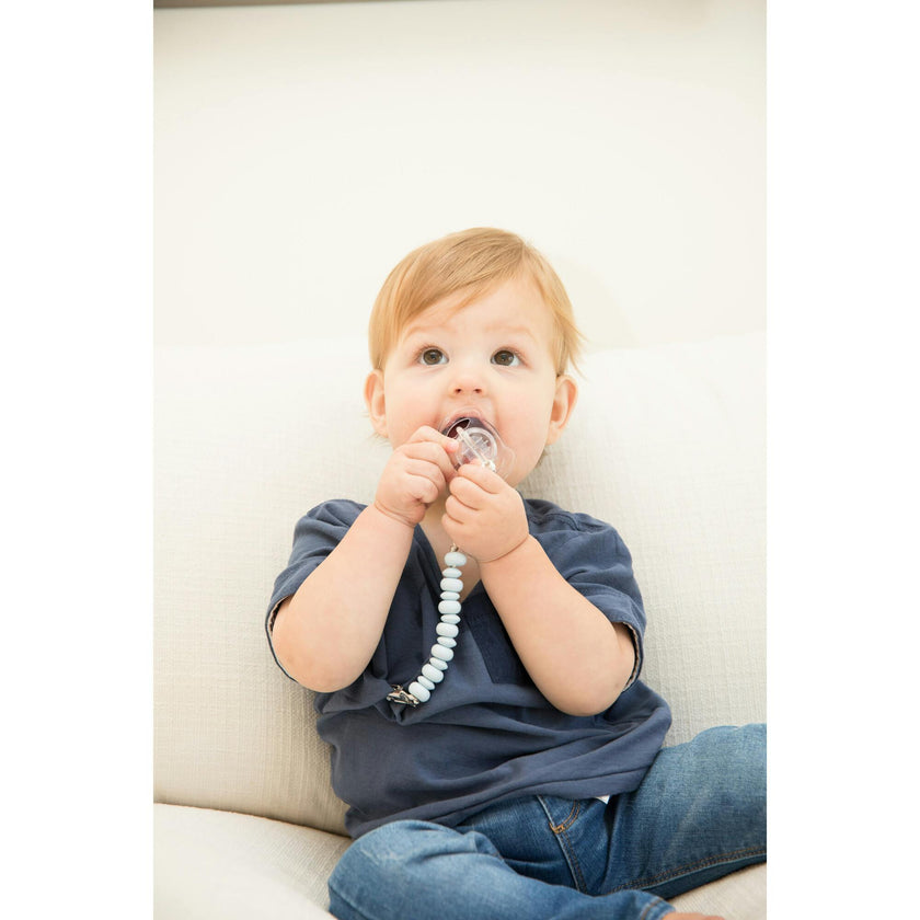 Light Blue Pacifier Clip