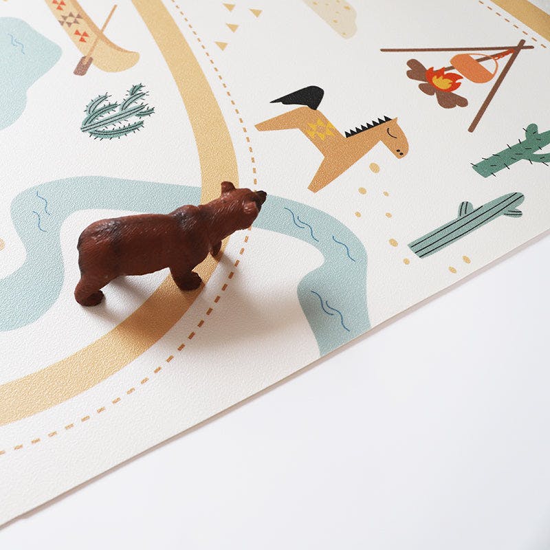 Vinyl Print Rectangular Play Rug