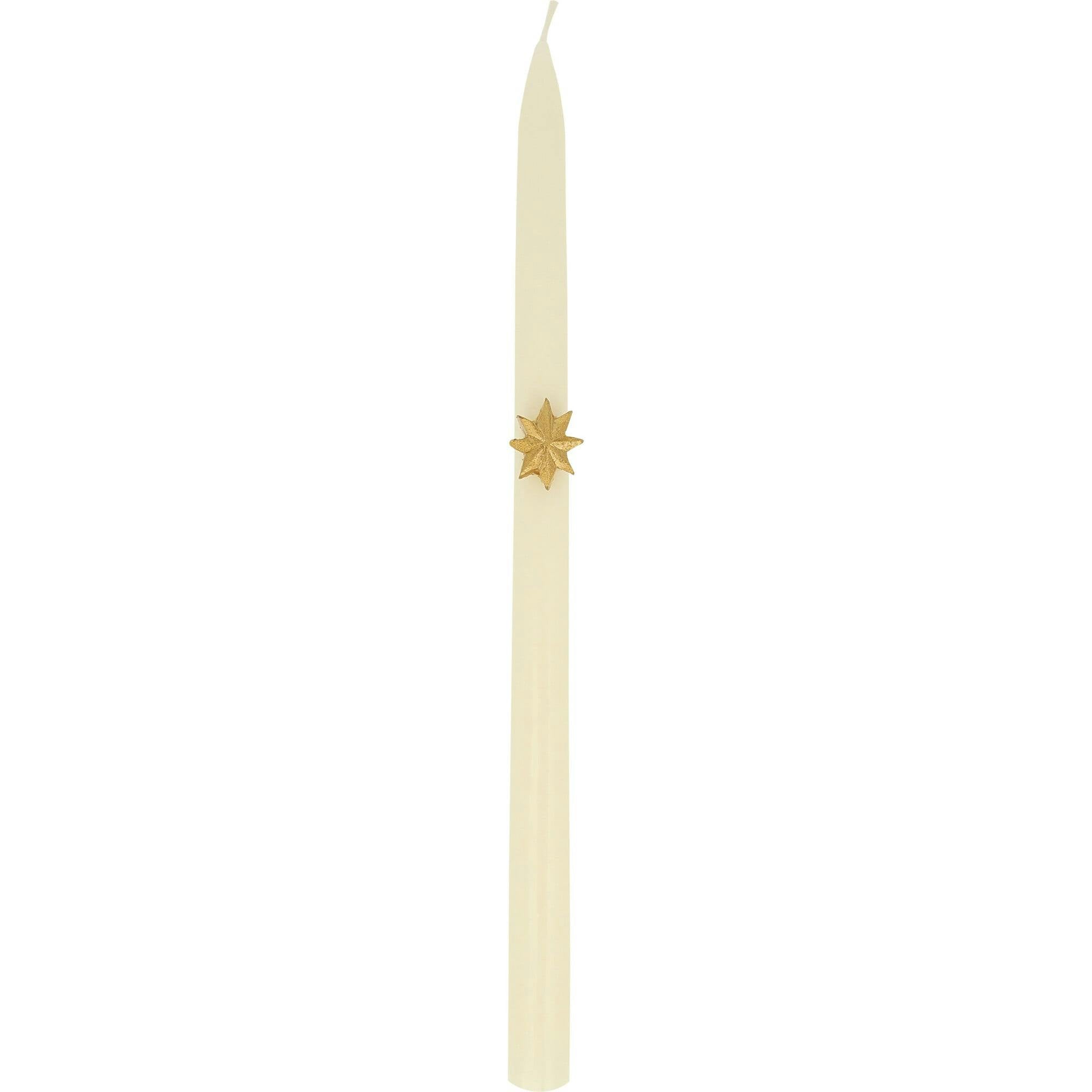 Mixed Gold Star Taper Candles