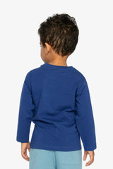 Long Sleeve Organic Cotton T-Shirt Blue