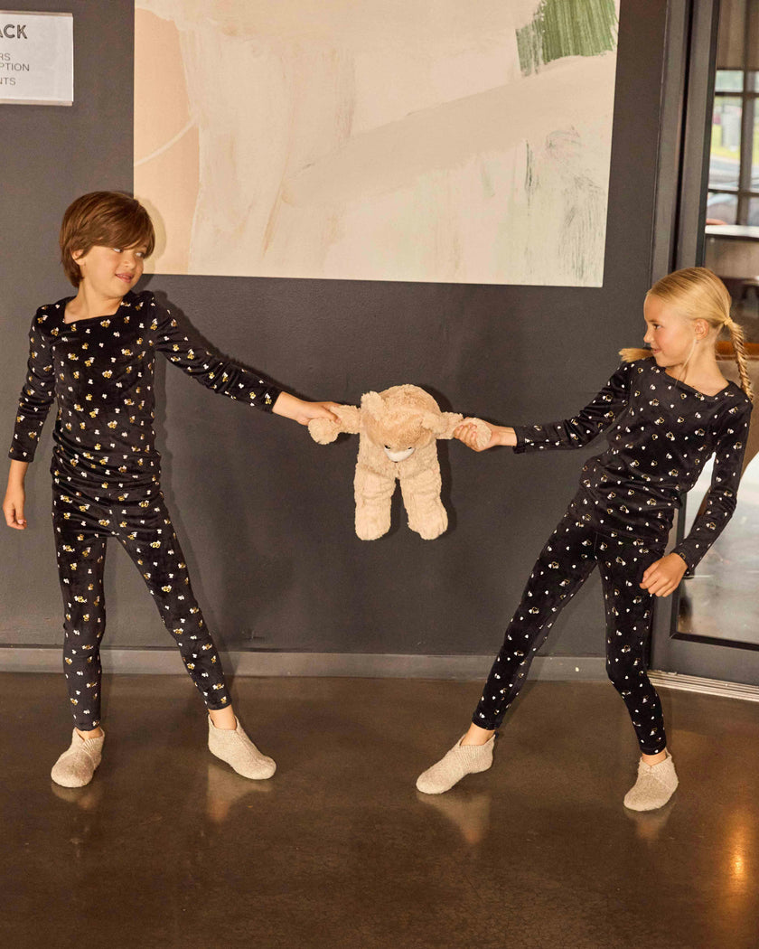 Velour Teddy Printed Loungewear Set