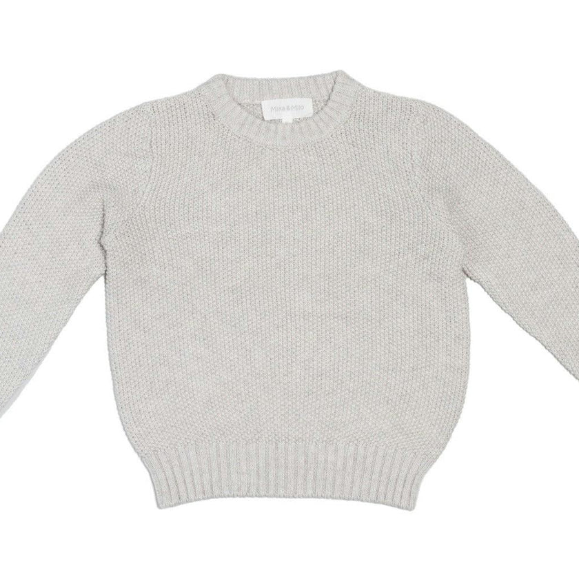 Moss Stitch Jumper | Grey