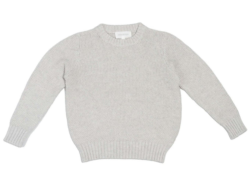 Moss Stitch Jumper | Grey