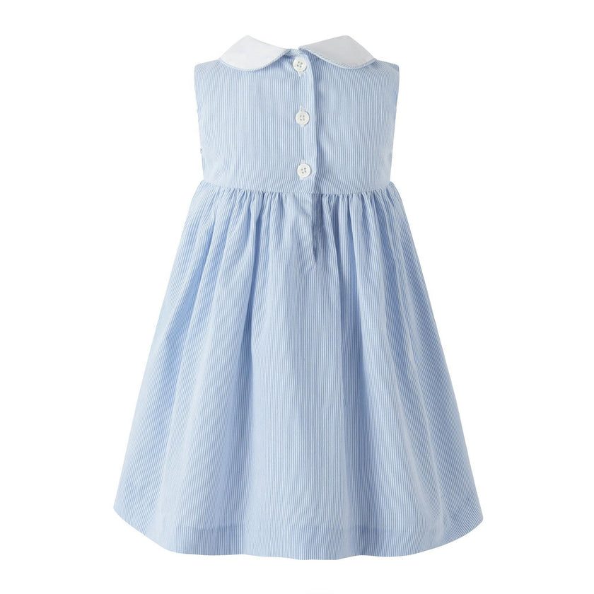 Blue Stripe Smocked Dress and Bloomers