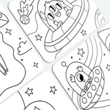 Undercover Art Hidden Pattern Coloring Activity Art Cards - Monster Aliens