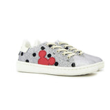 Silver Polka Dot Mickey Shoes