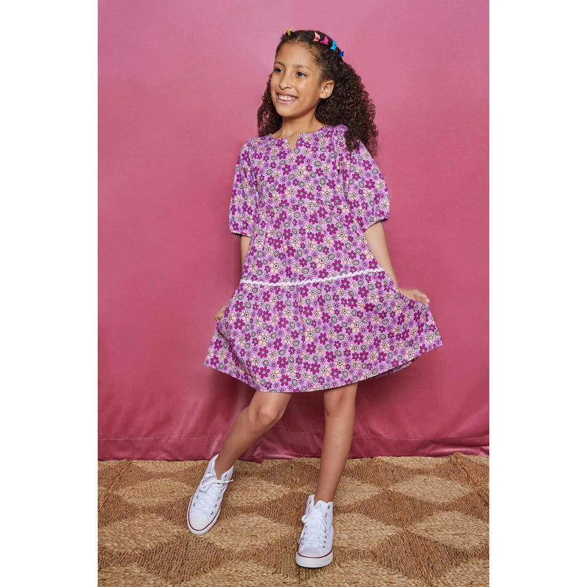 Madaket Ric Rac Bottom Short Sleeve Tiered Dress
