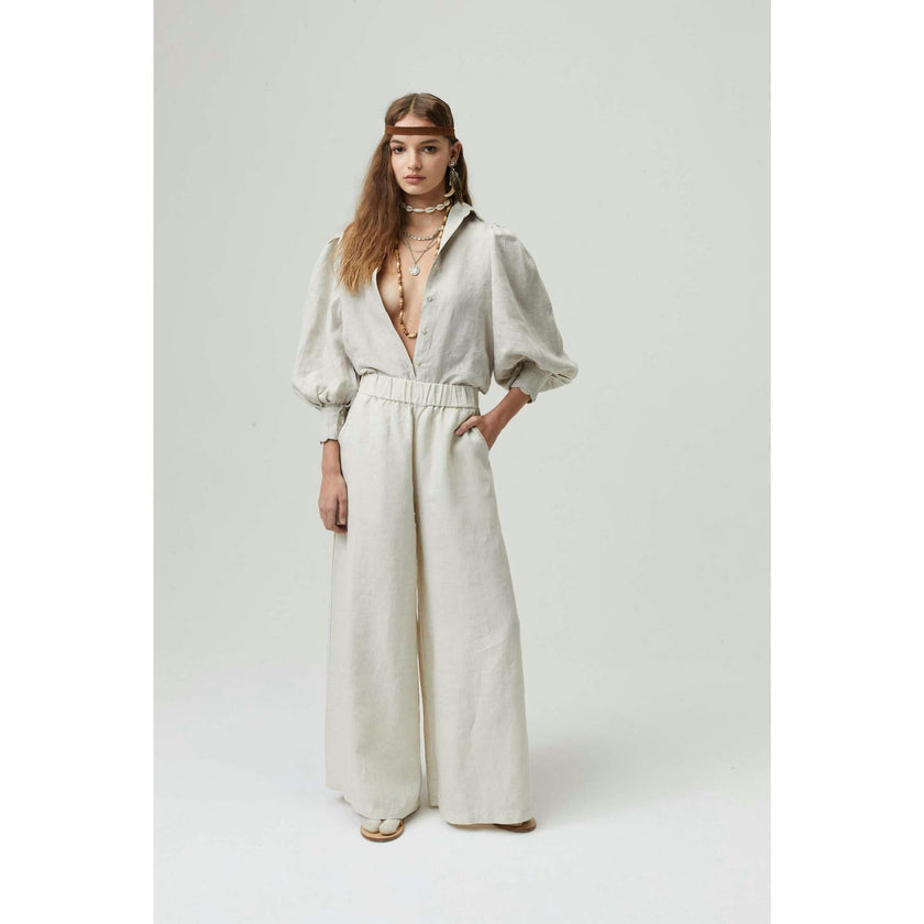 Cape Linen Pants - Natural