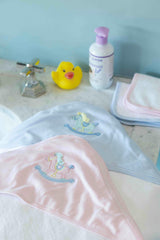 Stripe Knit Towel Set With Rocking