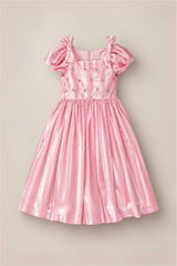 Mini Tiara Dress in Pink Velvet