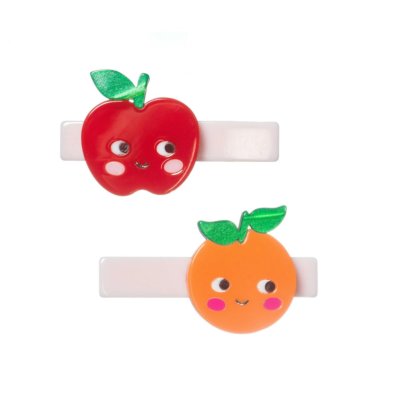 Fun Orange and Apple Hair Clips -BTS