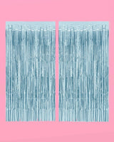 Something Blue Curtain - blue foil curtain