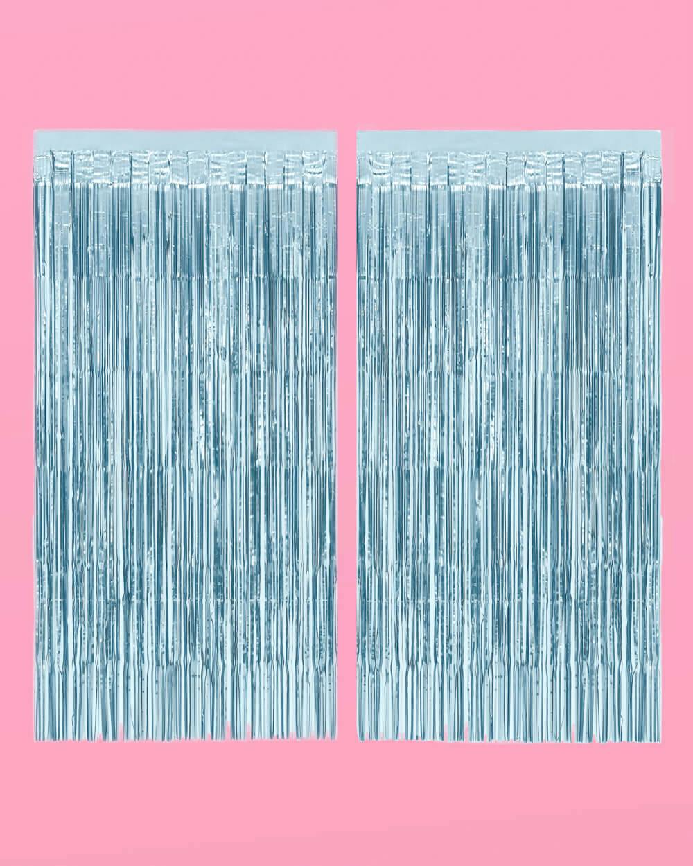 Something Blue Curtain - blue foil curtain
