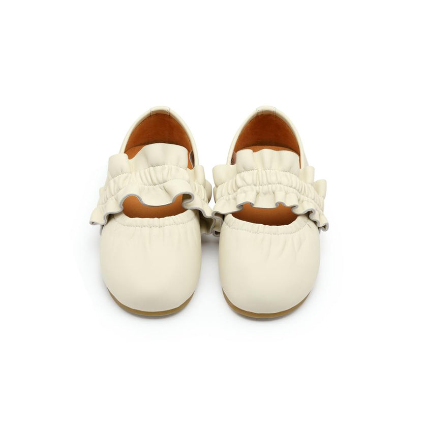 Iffie Ballerinas | Cream Sheep Leather