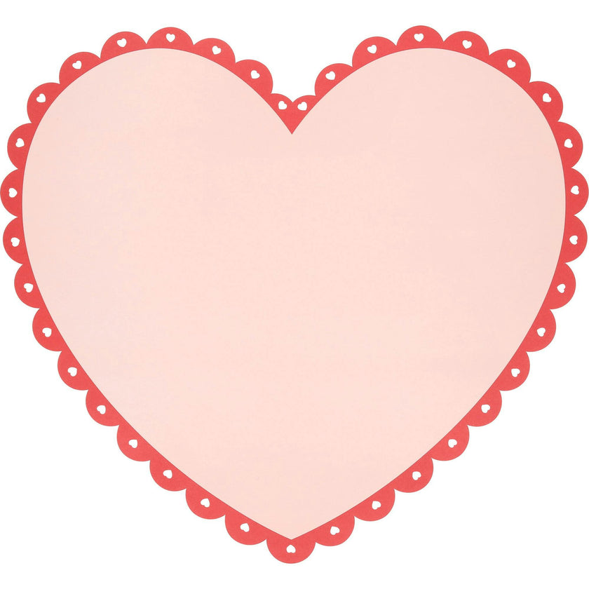 Scalloped Heart Paper Placemats