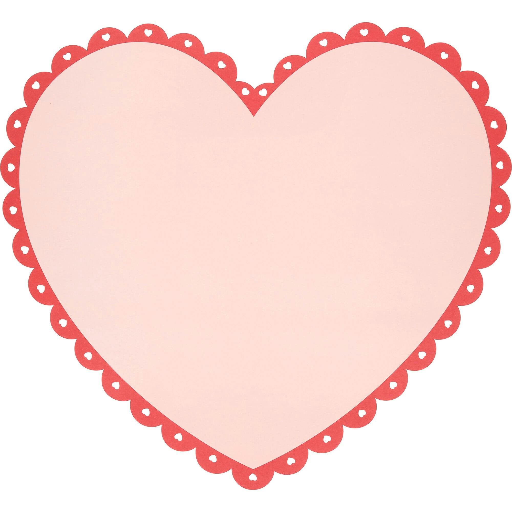 Scalloped Heart Paper Placemats