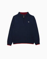 Calum Half Zip Sweater in Navy
