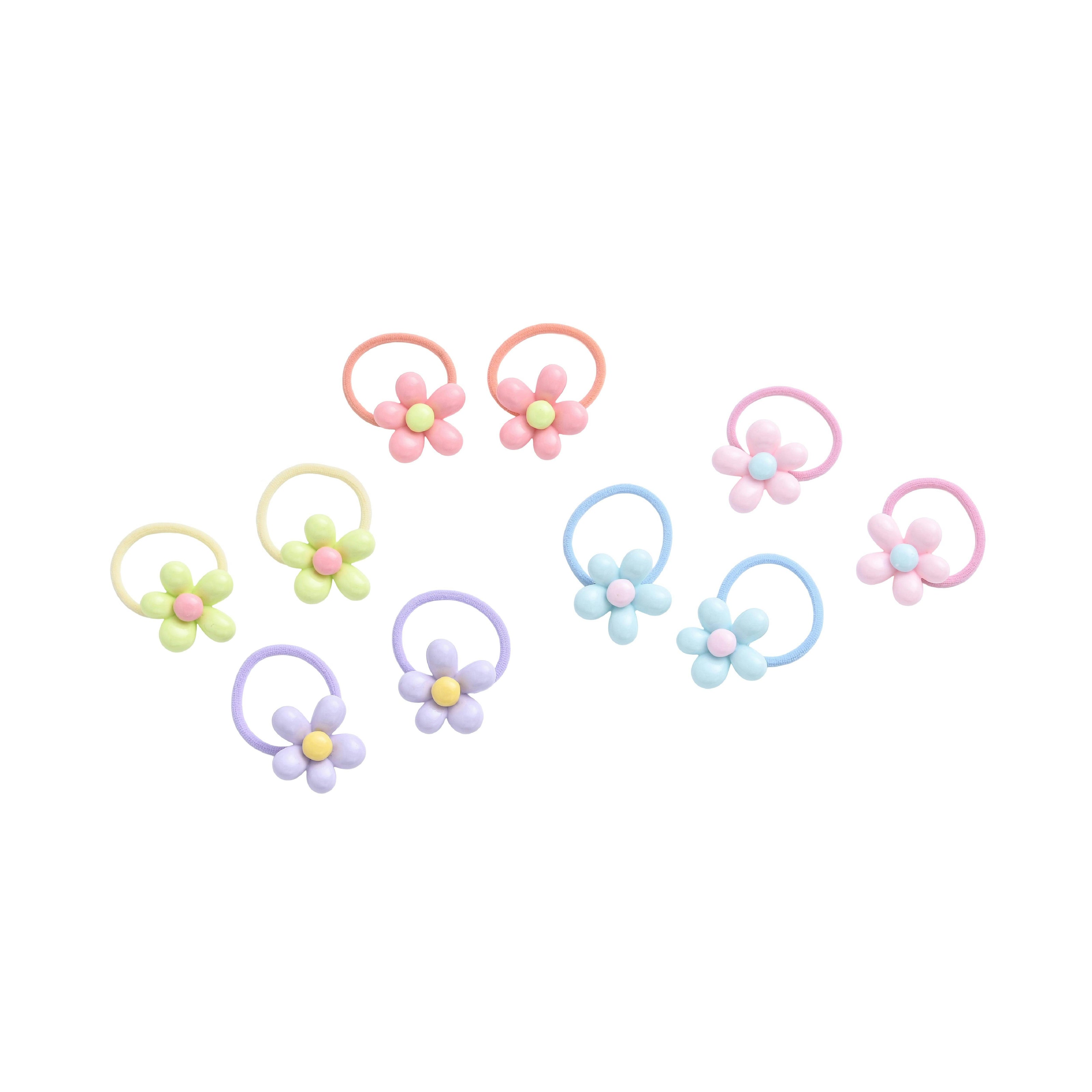 Flower Elastic Hair Tie Set