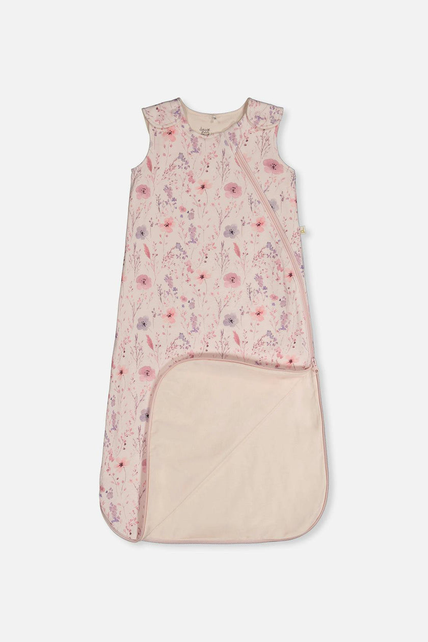 Organic Cotton Sleep Sack Pink Printed Flowers