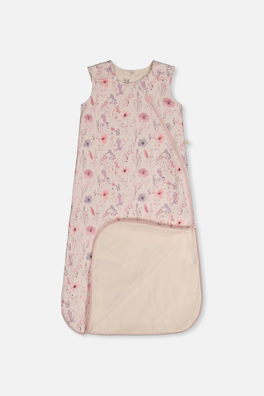 Organic Cotton Sleep Sack Pink Printed Flowers