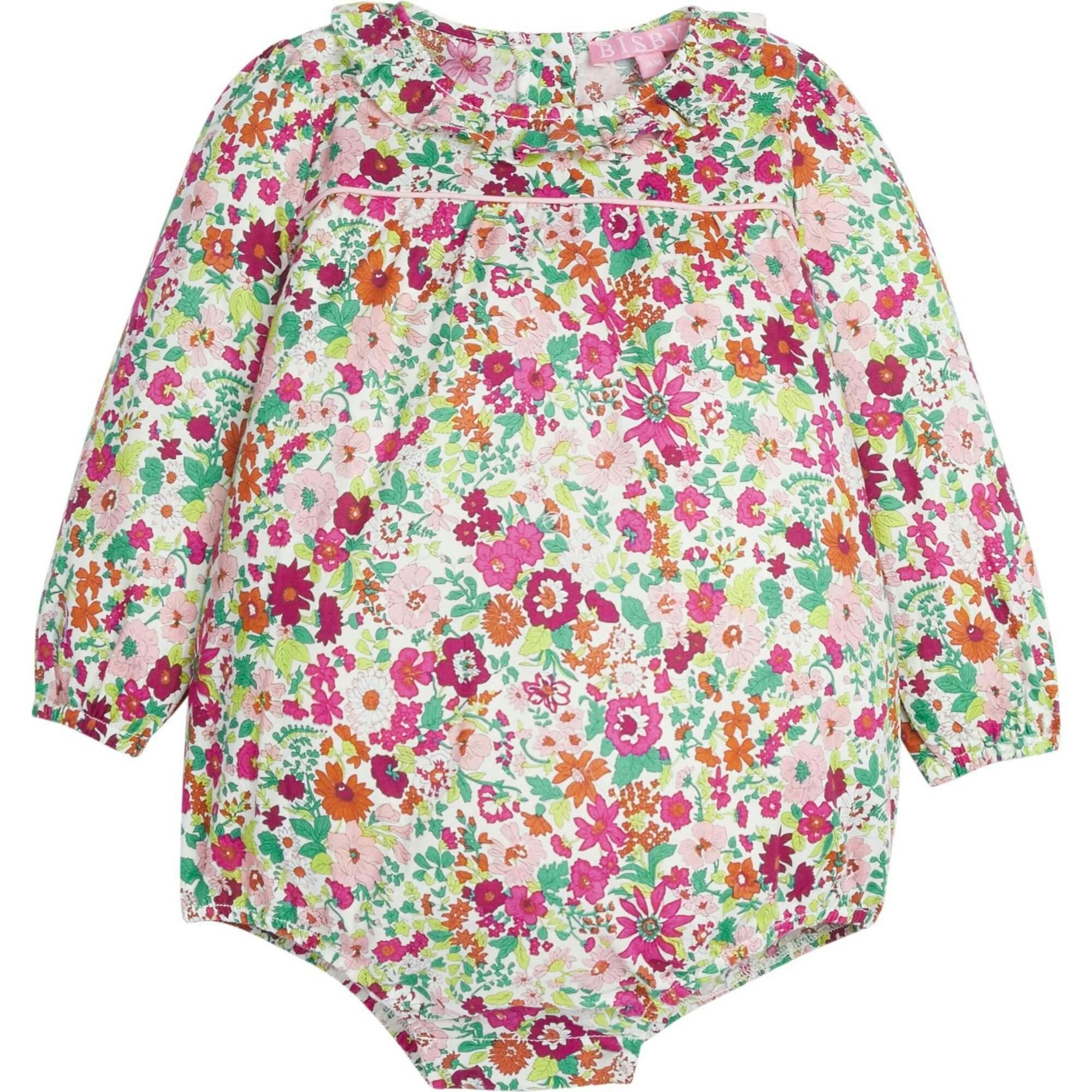Caroline Ruffle Collar 3-Quarter Sleeve Bubble