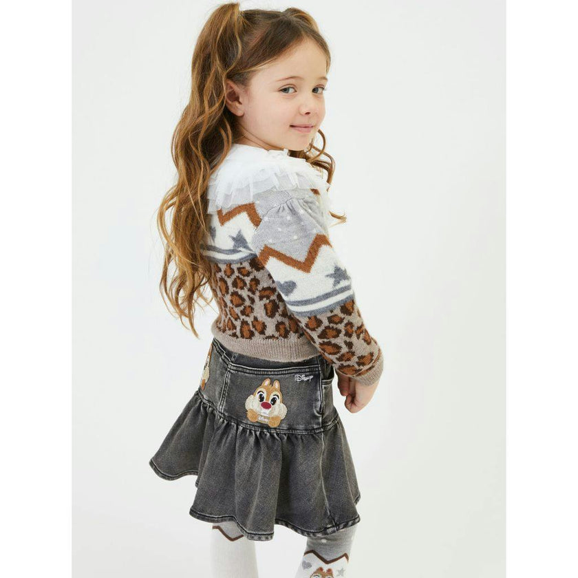 Black Disney Denim Skirt