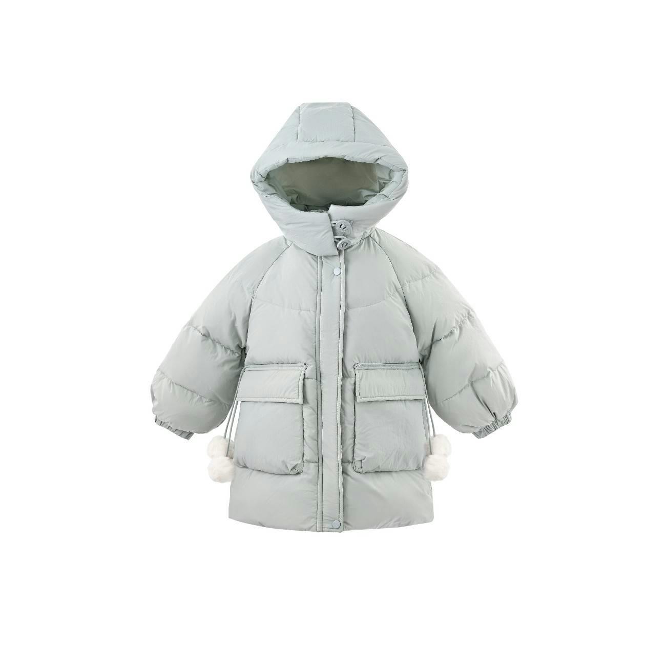 Blue Heart-Quilted Puffer Jacket