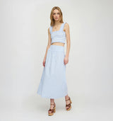 The Azalea Nap Top - Blue/White Stripe