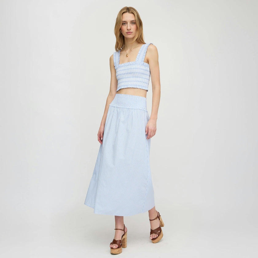 the azalea mini nap dress The Azalea Mini Nap Dress | Blue/Green Stripe / L