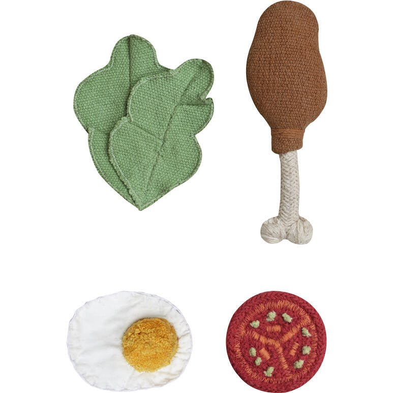Handcrafted Textile Food Toys Playset