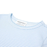 girls powder blue stripe pima pajamas set