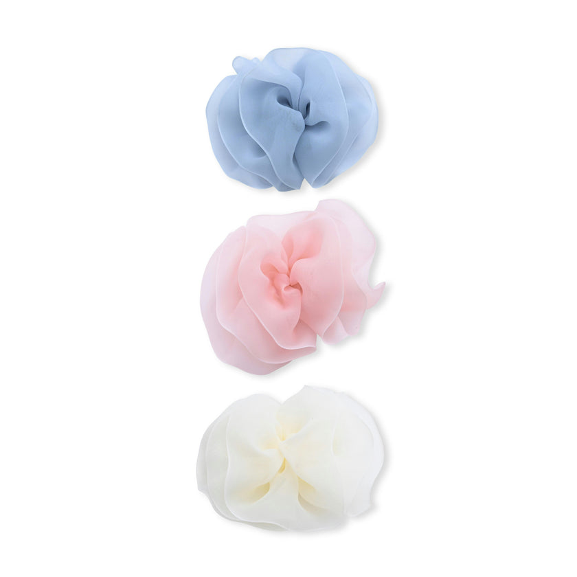 Multicolor Tulle Bow Hair Clip Set