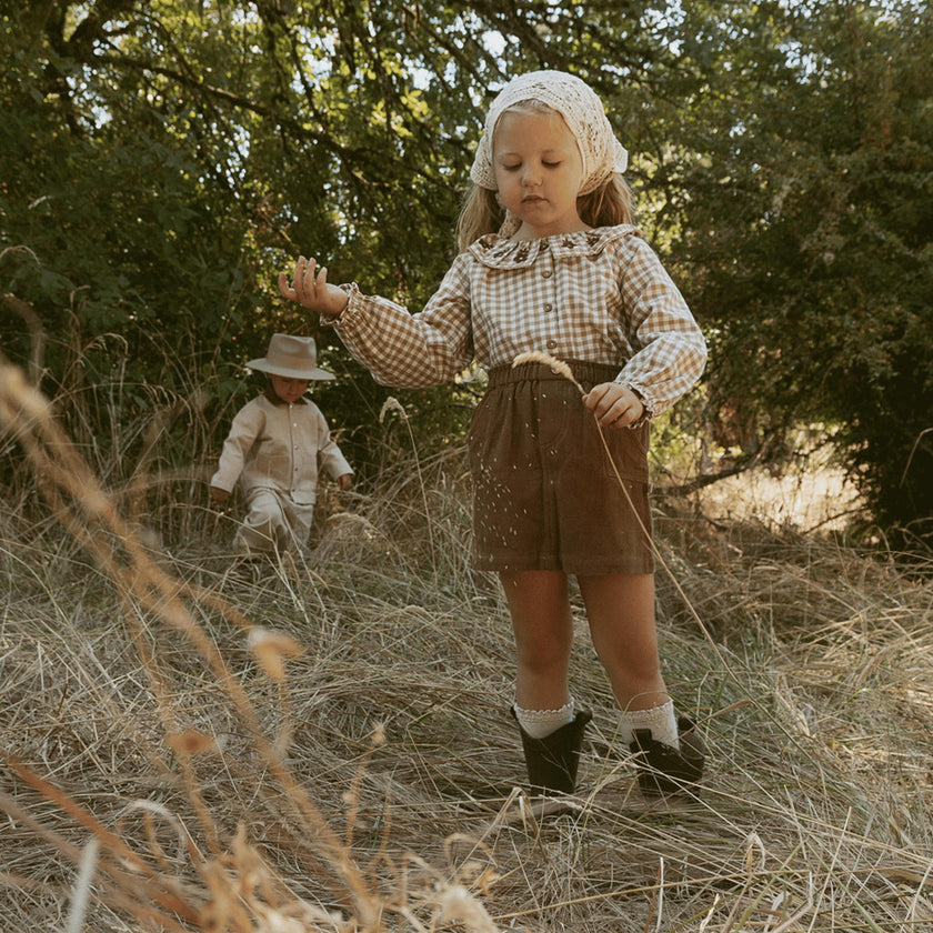 Organic Corduroy Skirt - Brown