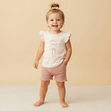 Organic Sleeveless Flutter Top & Shorts Set - Bows