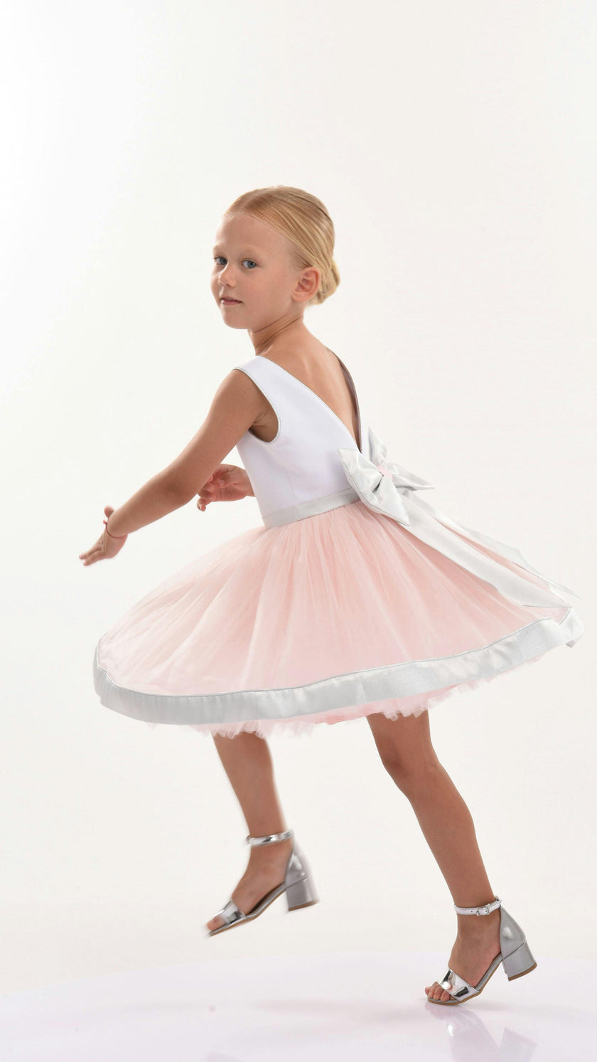 White Emory Bow Dress