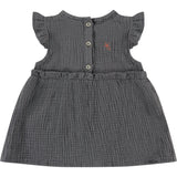 Flutter Cap Sleeves Gauze Ruffle Bodice Dress