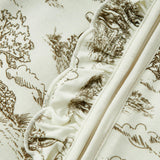 Country Toile Luxe Stretch Ruffle Footed Romper