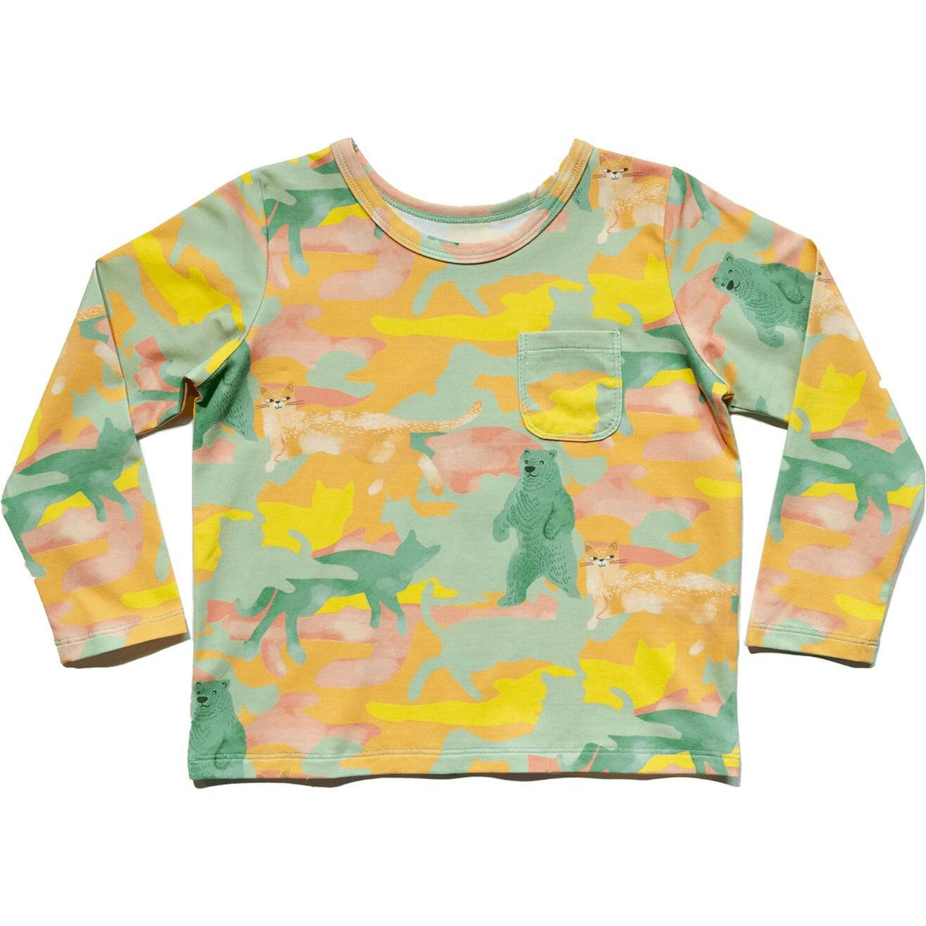 Billie Print Long Sleeve Pocket Tee