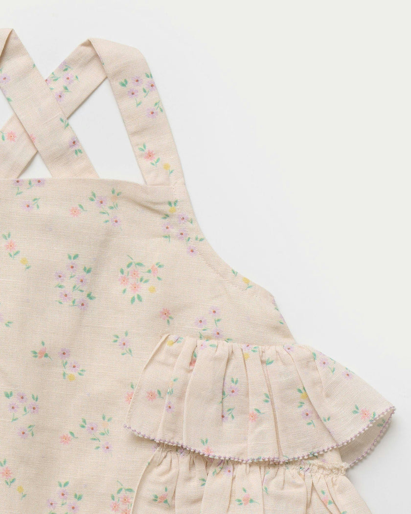 Edie Baby Romper - Painted Bouquet print