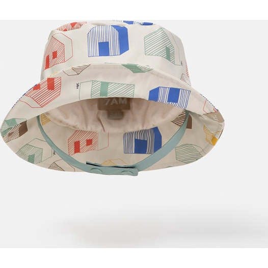 House Print Chin Strap Rain Bucket Hat